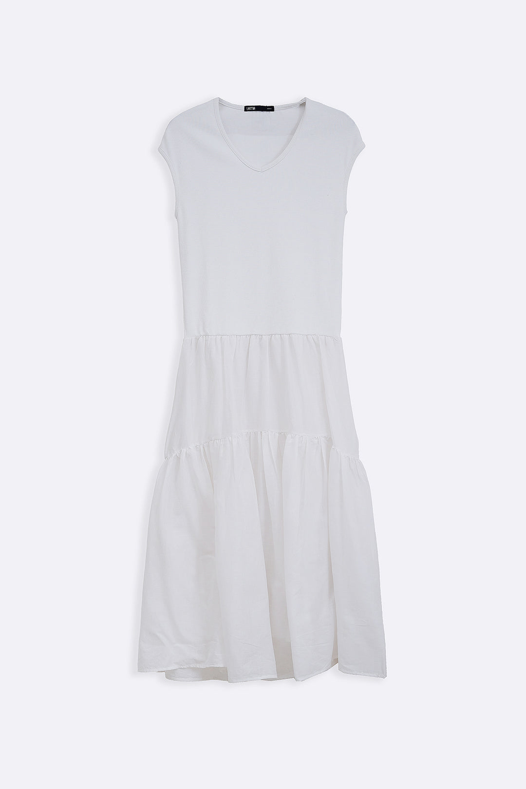 WHITE TIERED DRESS