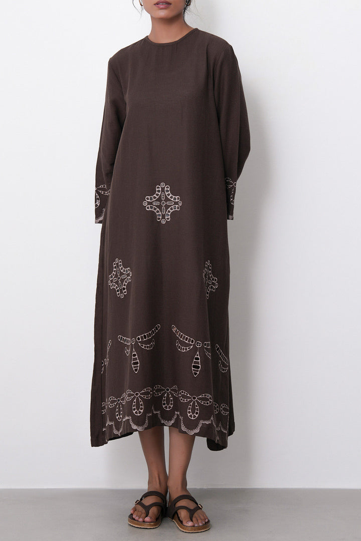 EMBROIDERED COTTON DRESS