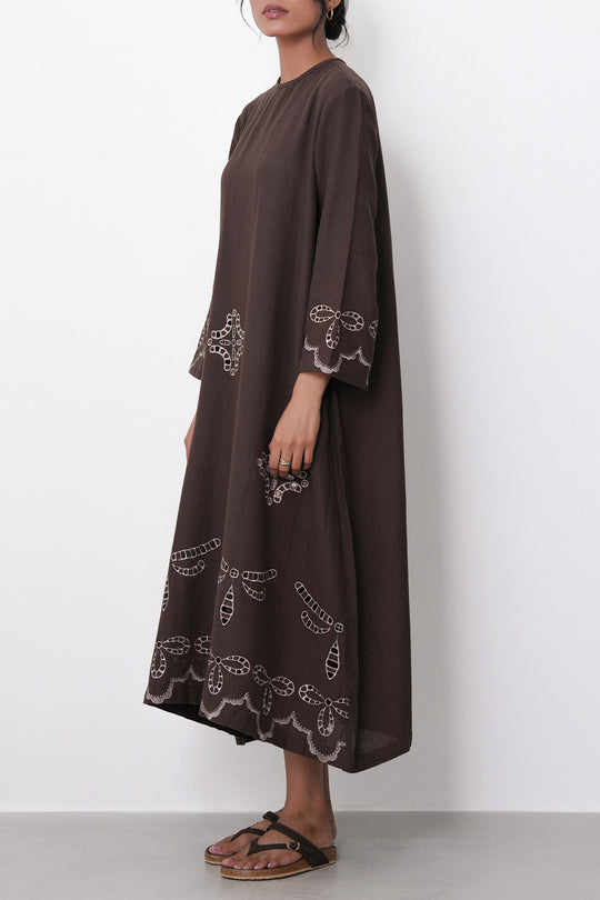 EMBROIDERED COTTON DRESS