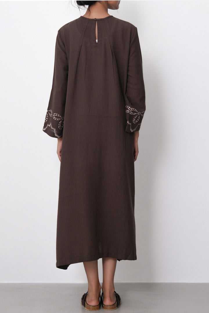 EMBROIDERED COTTON DRESS