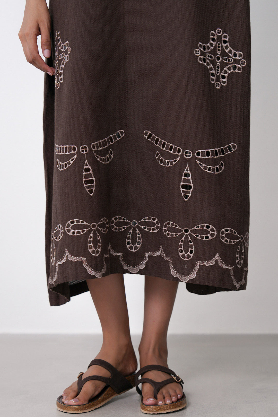 EMBROIDERED COTTON DRESS