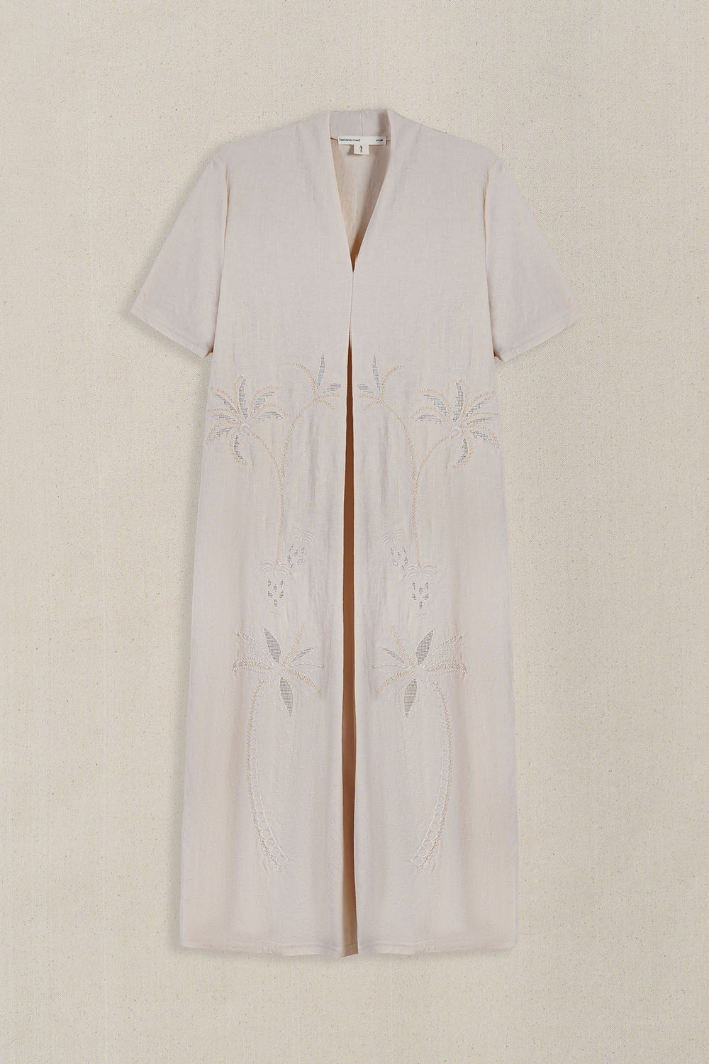 OFF WHITE KNIT EMBROIDERED DRESS