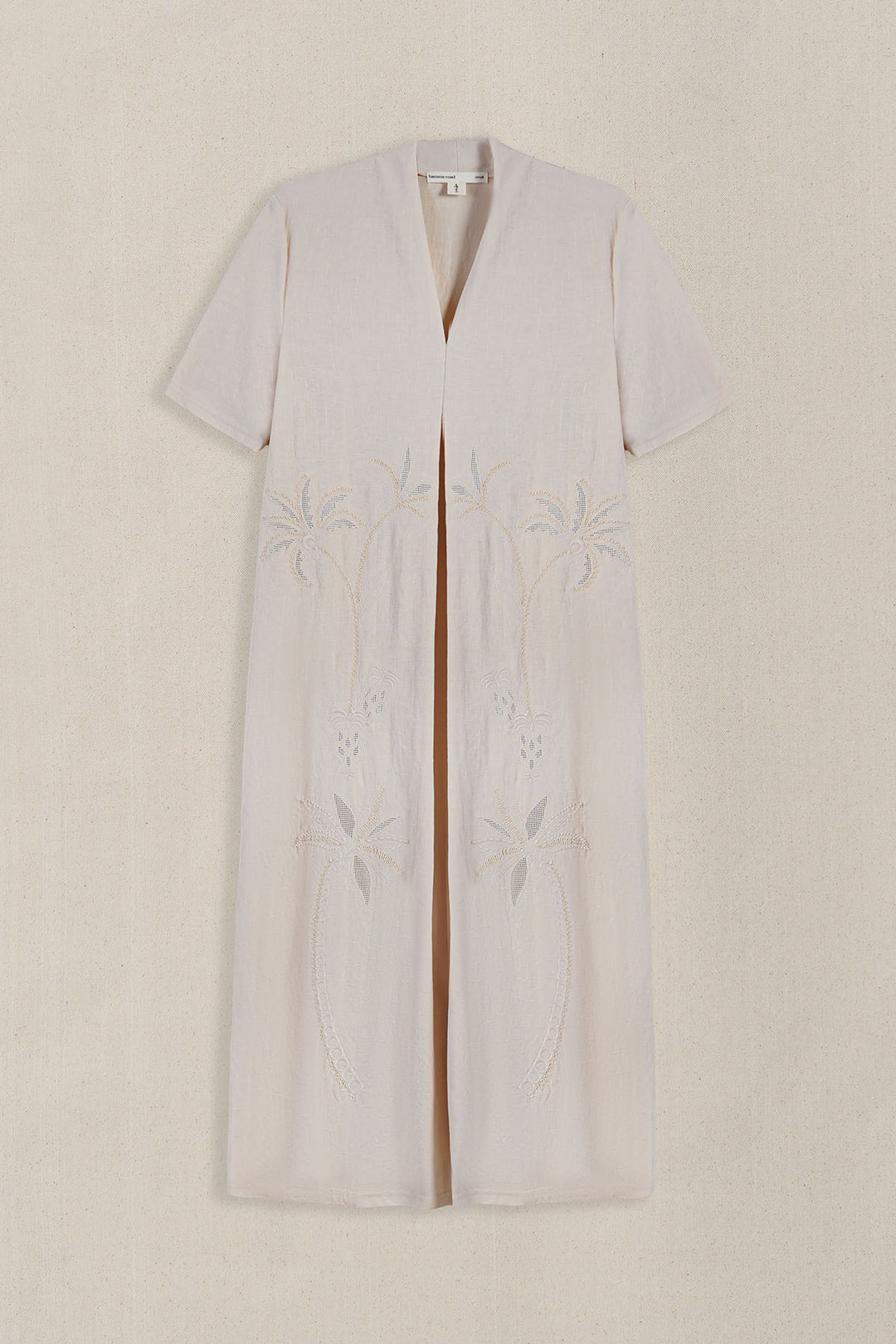 OFF WHITE KNIT EMBROIDERED DRESS