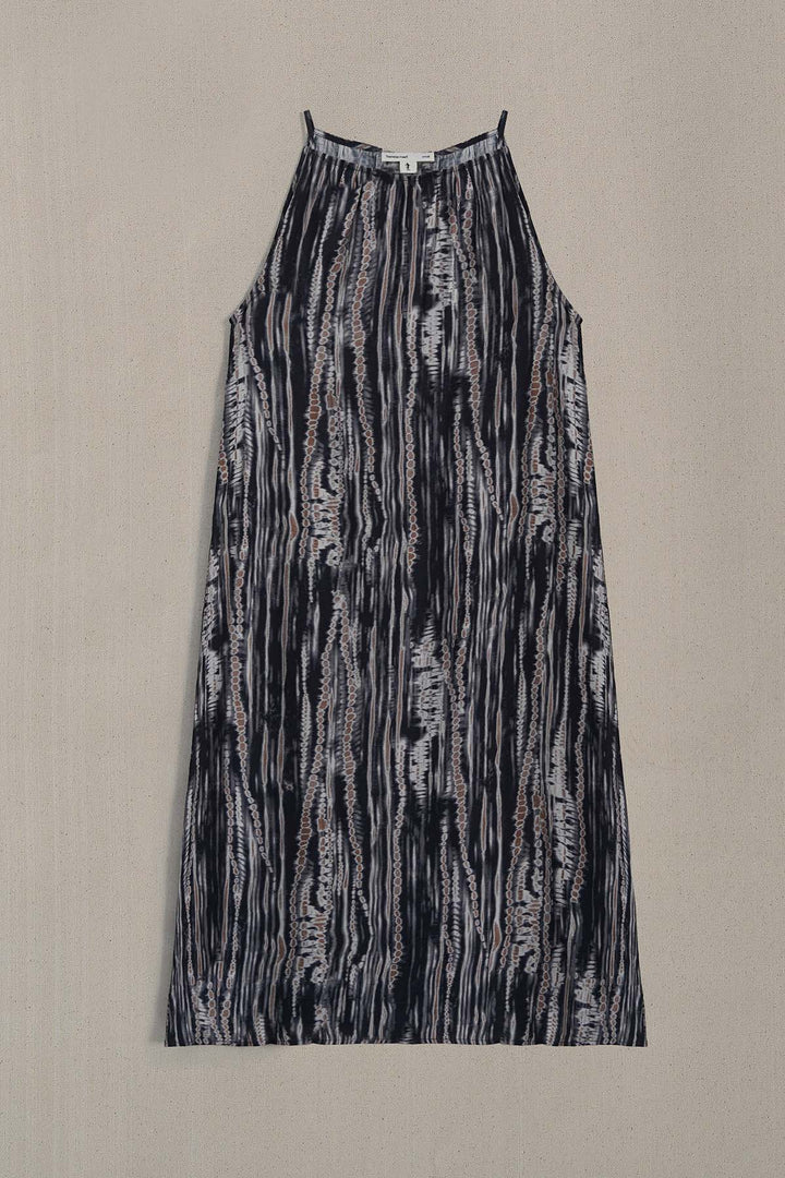 BLACK MONO TIDE DRESS