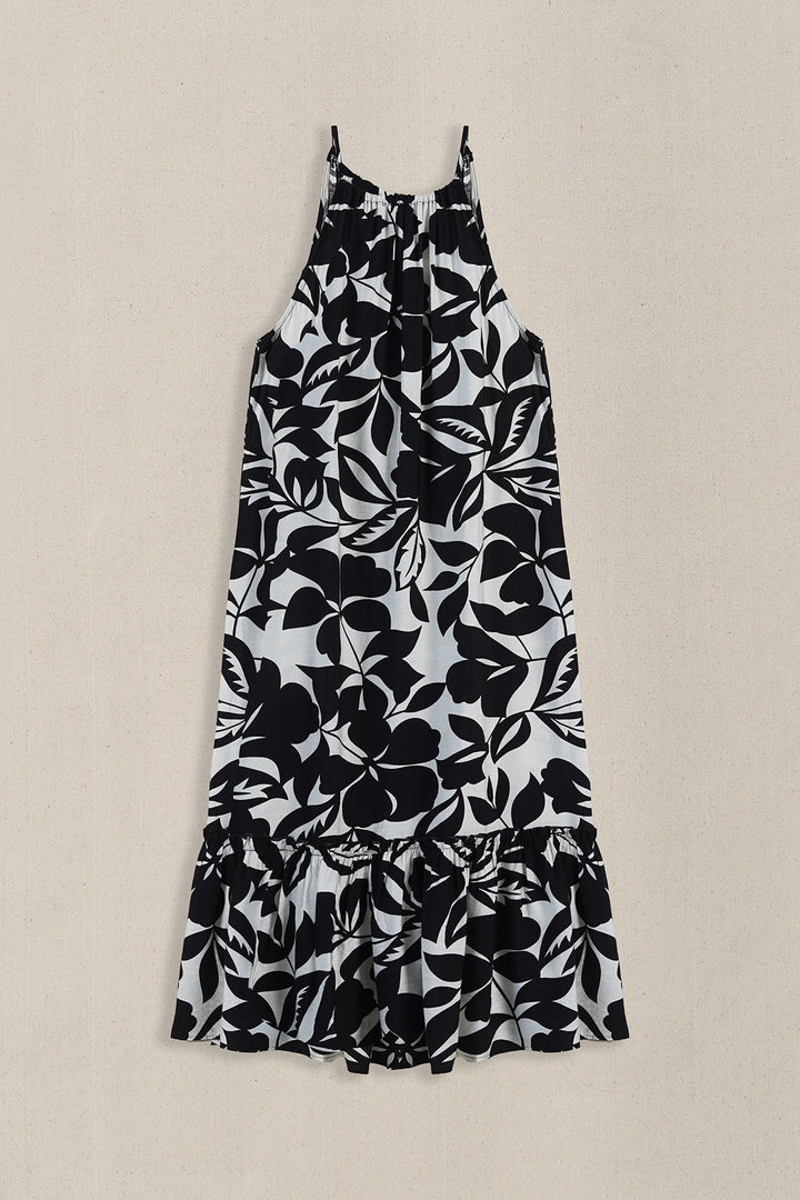 BLACK ISLA SLIP DRESS
