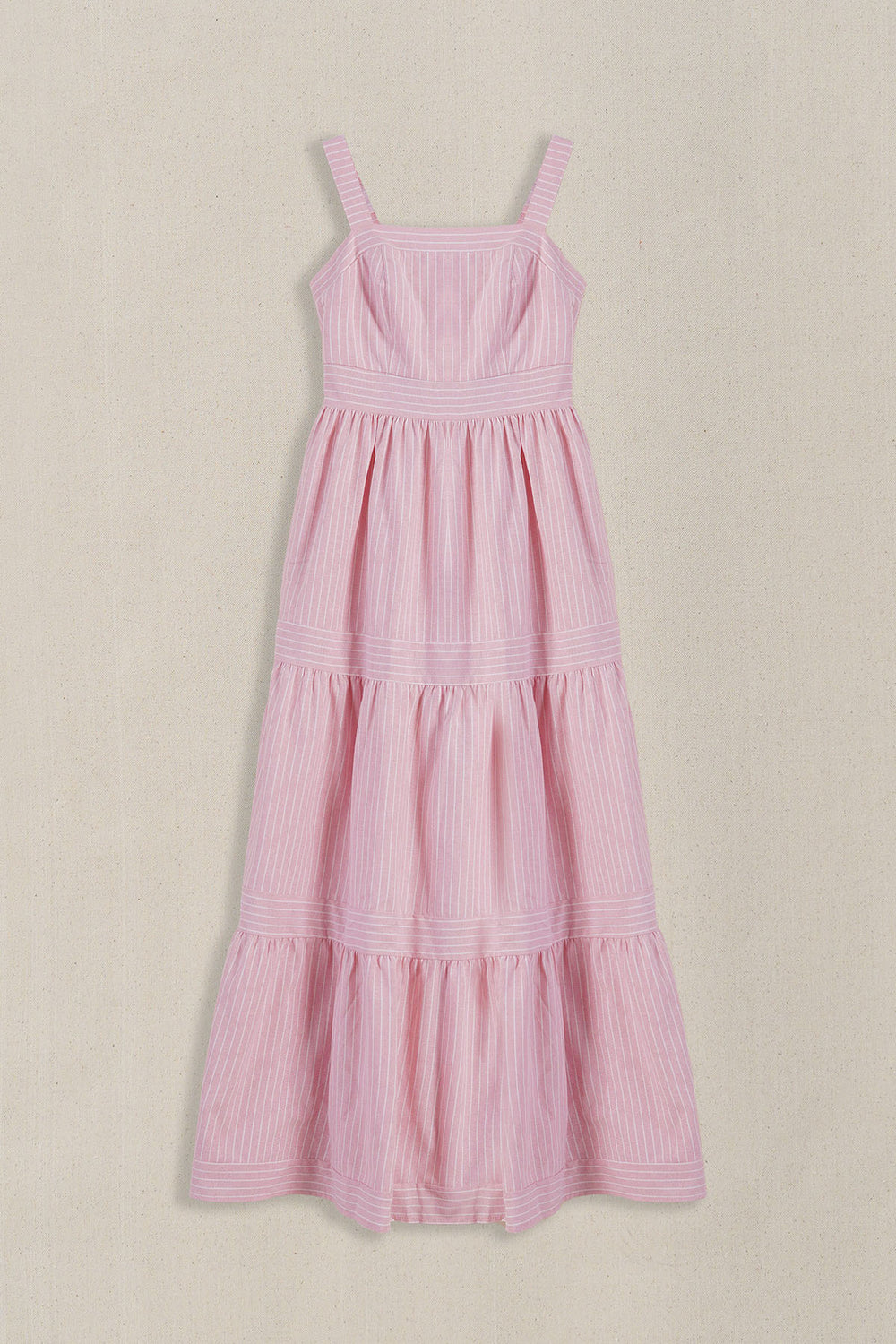 PINK CABANA TIERED DRESS