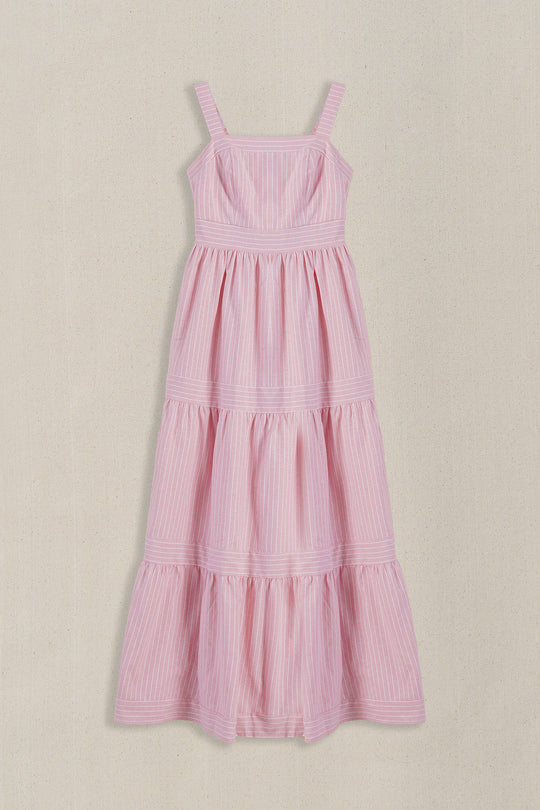 PINK CABANA TIERED DRESS