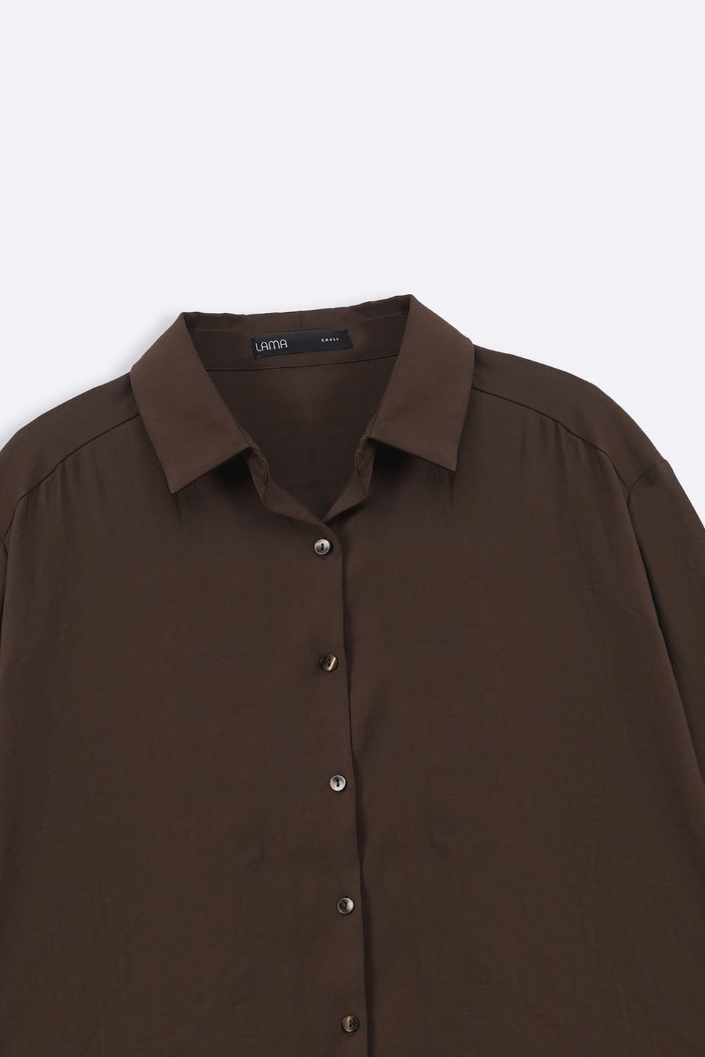 CHOCOLATE STONEWASH LYOCELL LOOSE SHIRT