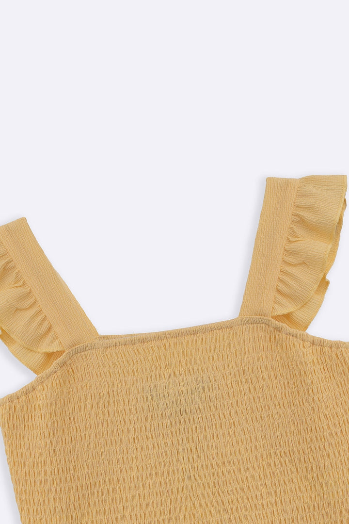 YELLOW SMOCKED TOP