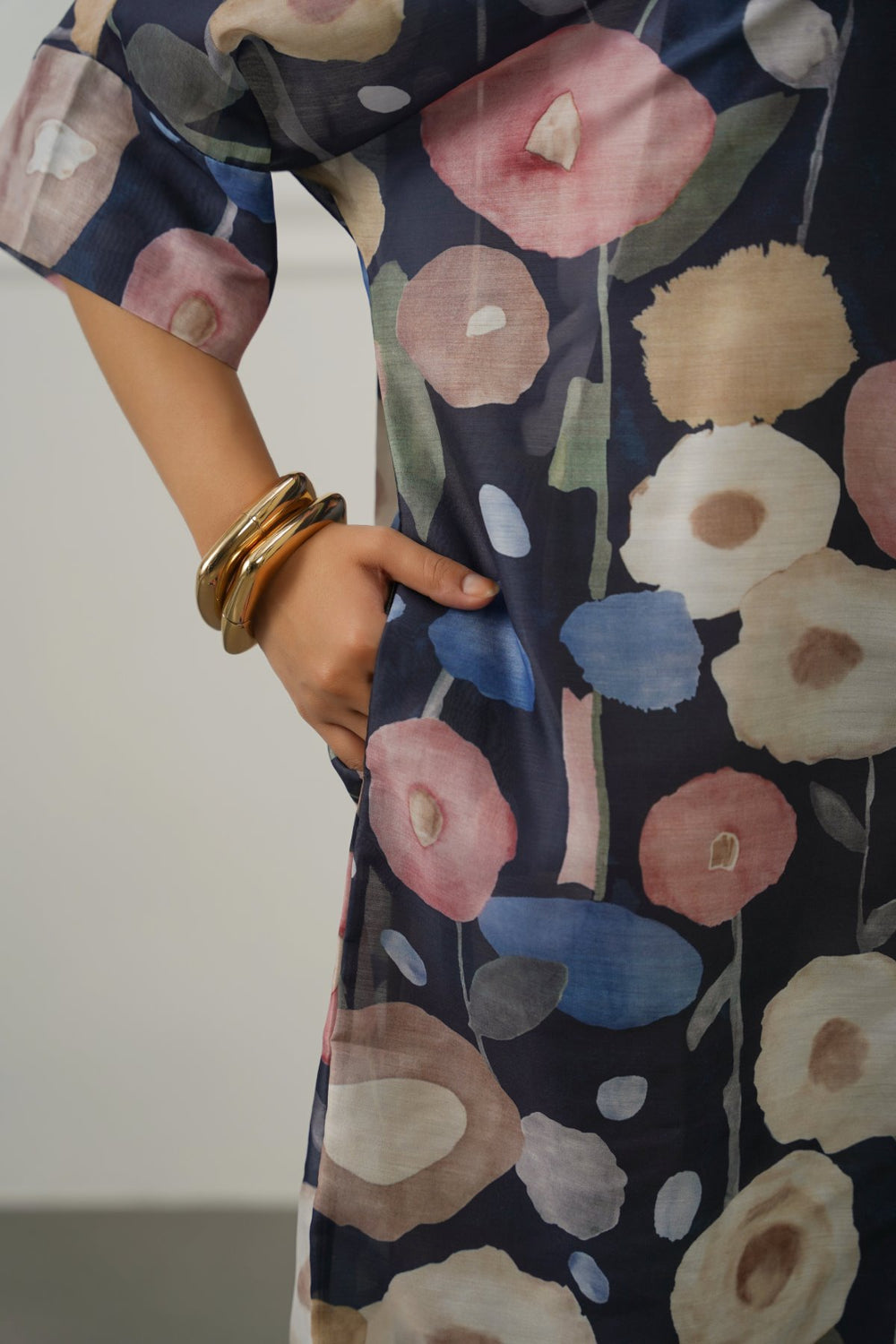 GREY NOCTURNAL BLOOM SHIRT
