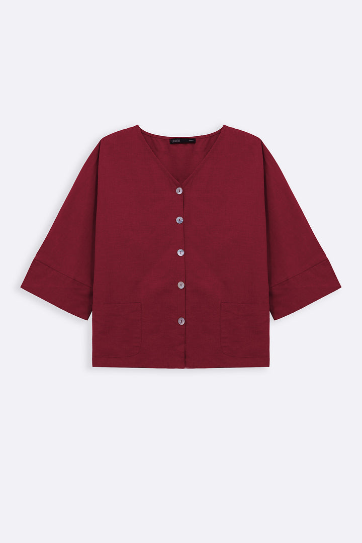 MULBERRY LINEN SORBET BLOUSE