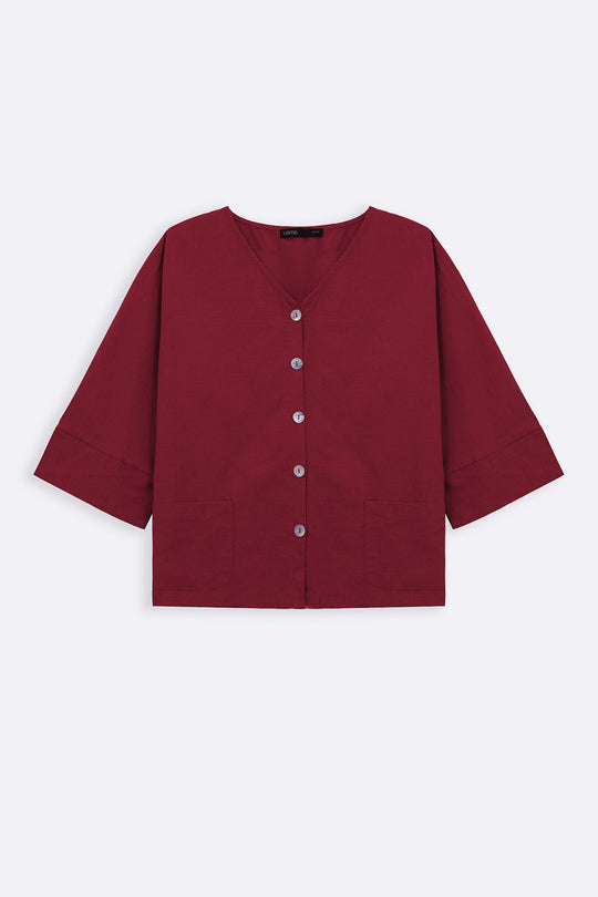 MULBERRY LINEN SORBET BLOUSE