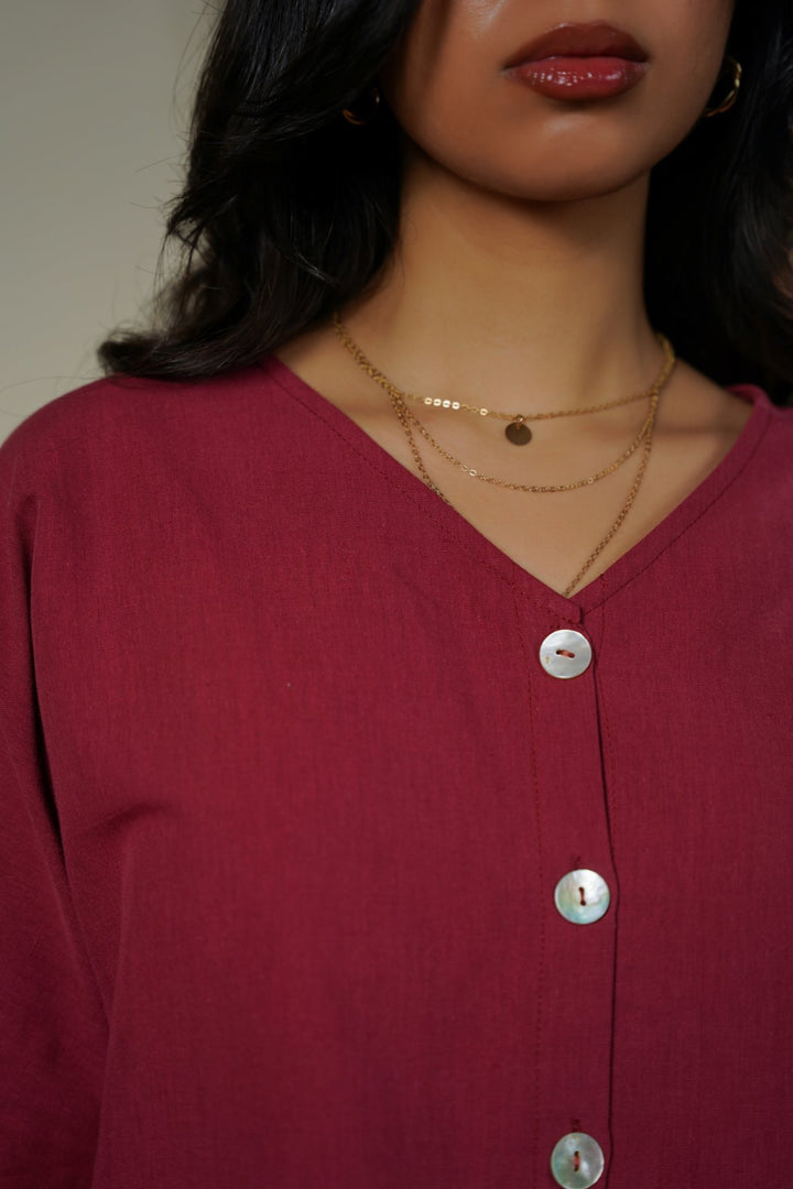 MULBERRY LINEN SORBET BLOUSE