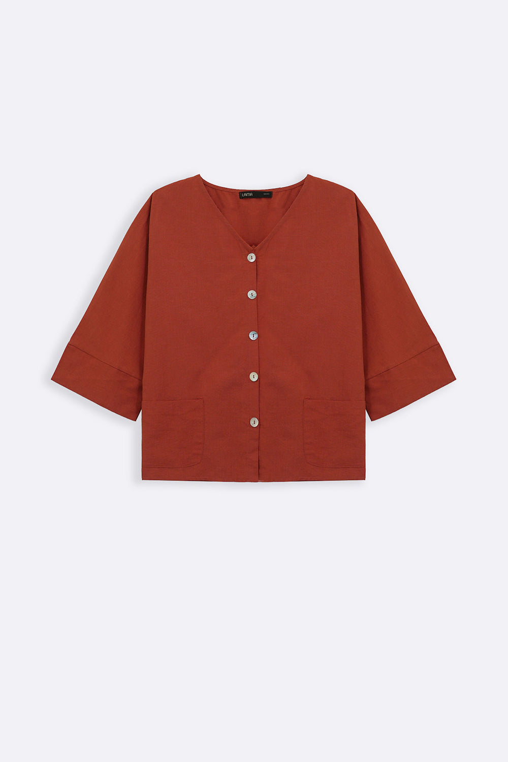 RUST LINEN SORBET BLOUSE