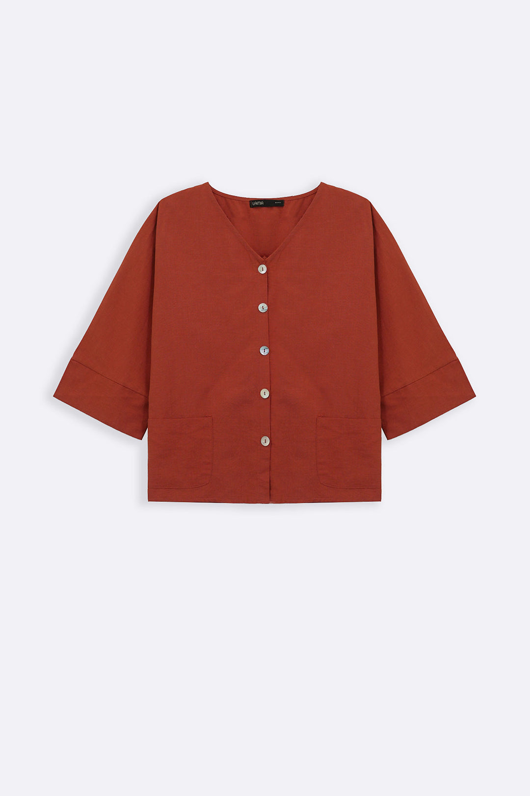 RUST LINEN SORBET BLOUSE