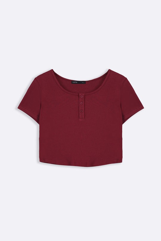 RED HENLEY CREW TEE