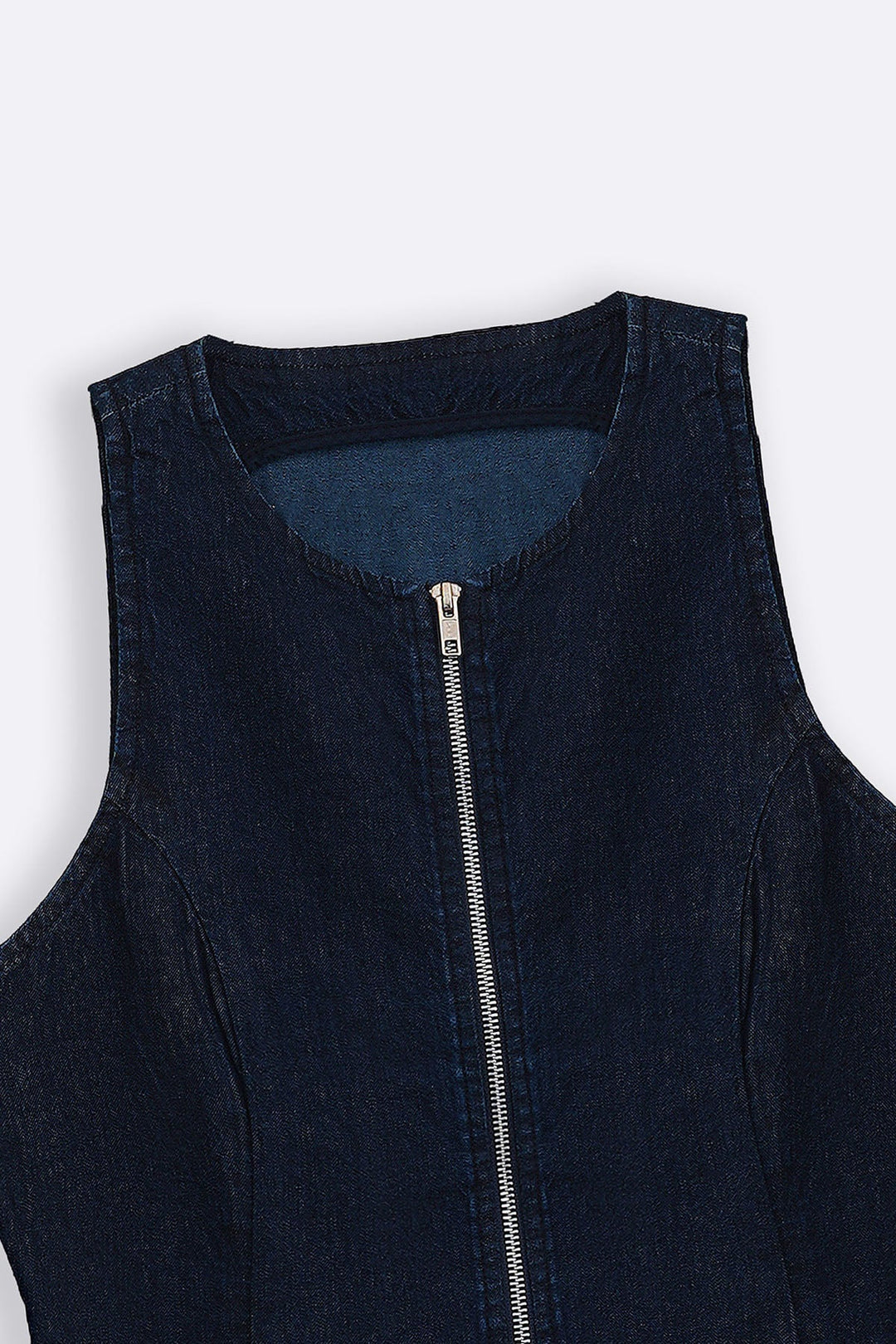 DARK BLUE CORSET DENIM TOP