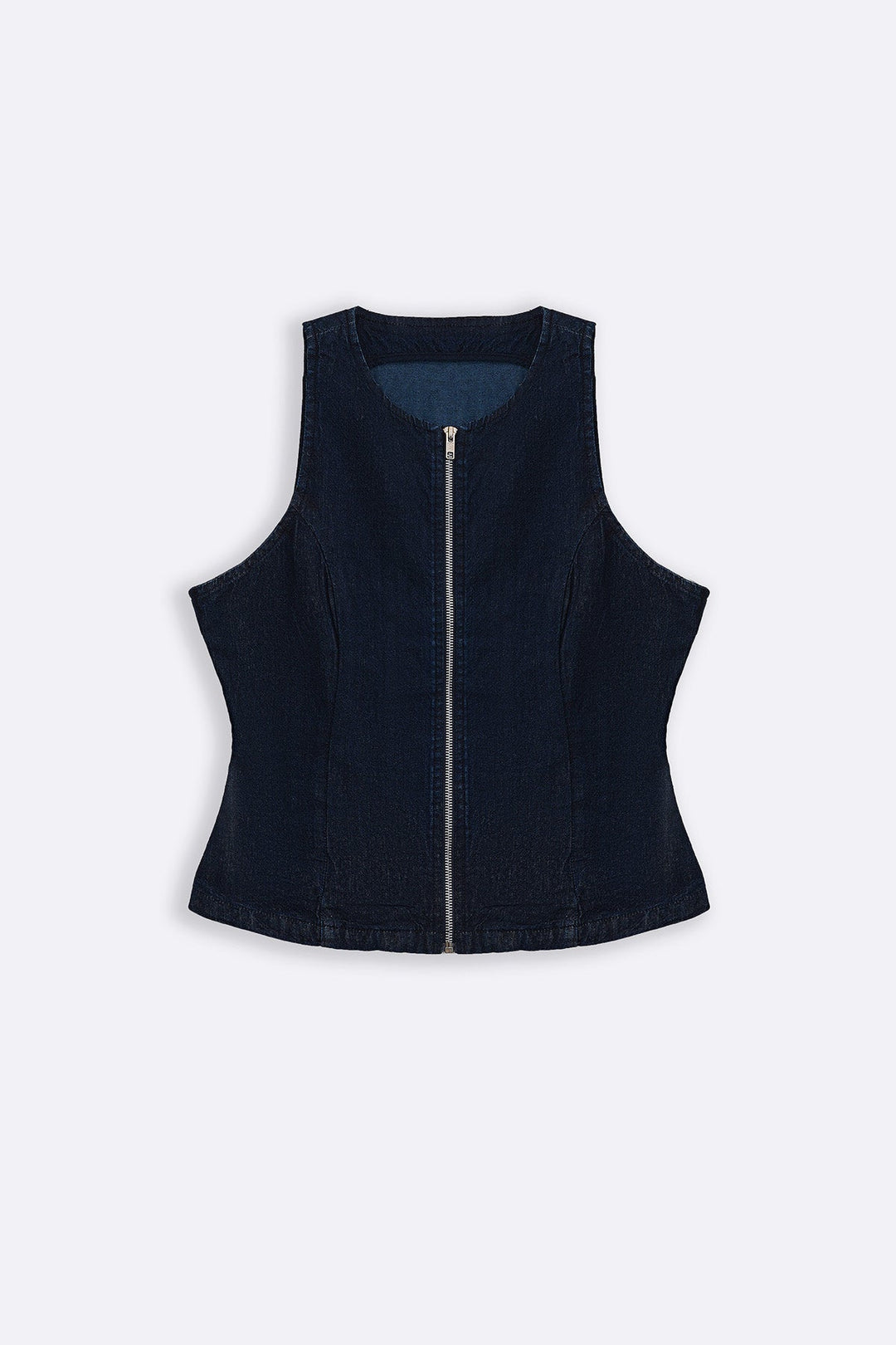 DARK BLUE CORSET DENIM TOP