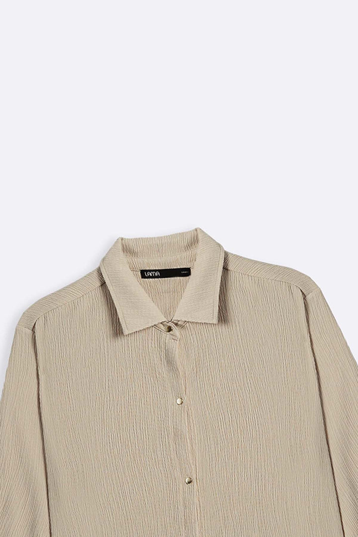 OAT WHITE V COLLARED SHIRT