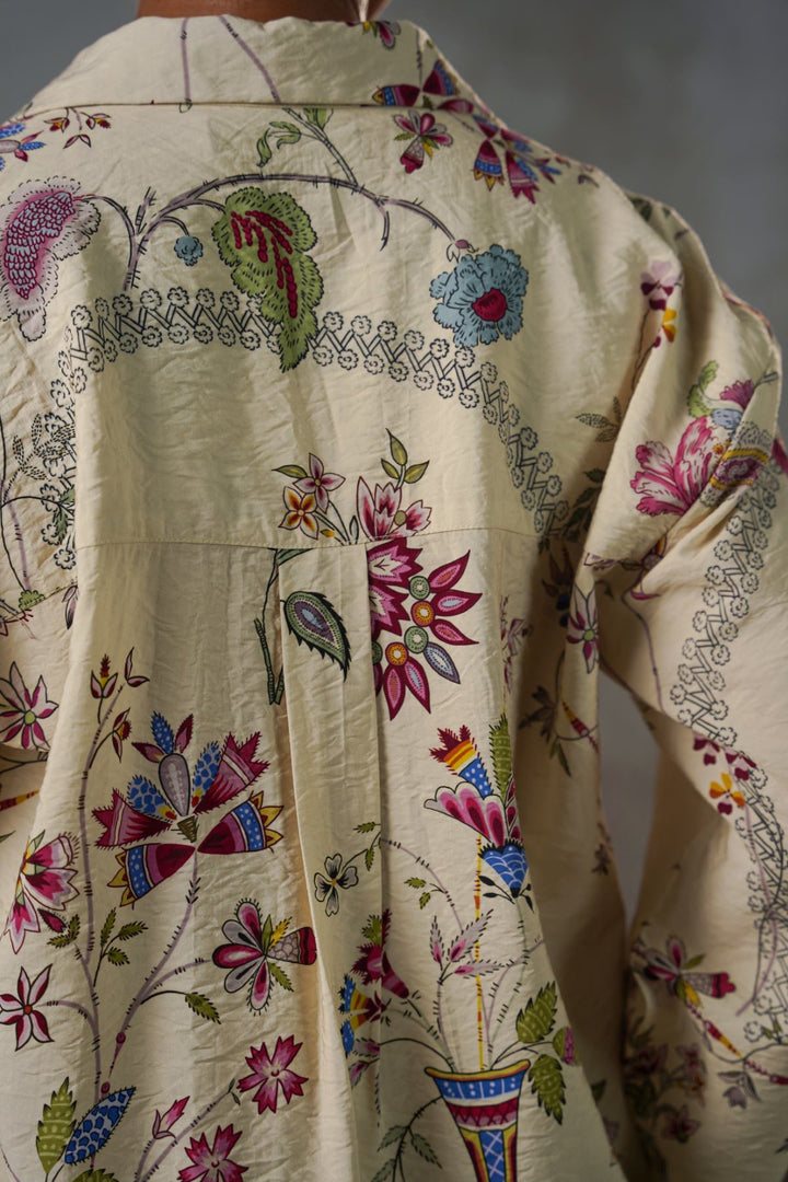 BEIGE VINTAGE FLORAL SHIRT