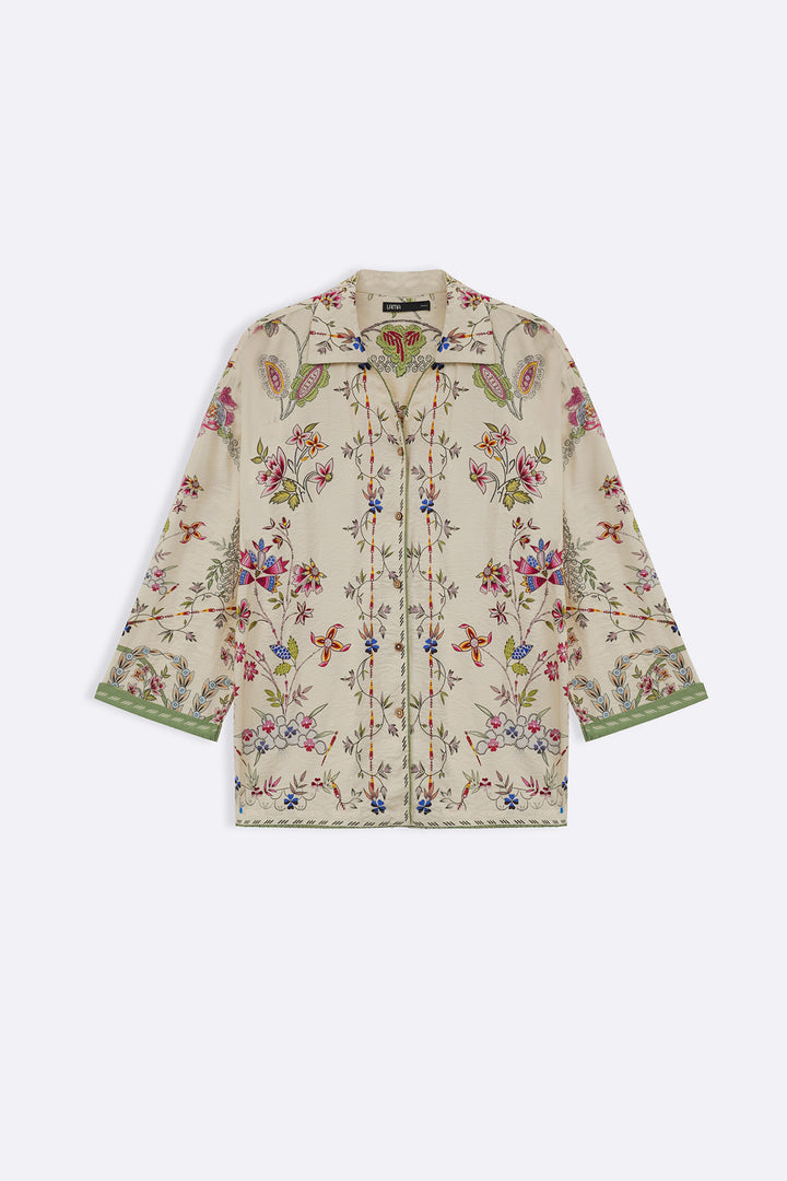 BEIGE VINTAGE FLORAL SHIRT