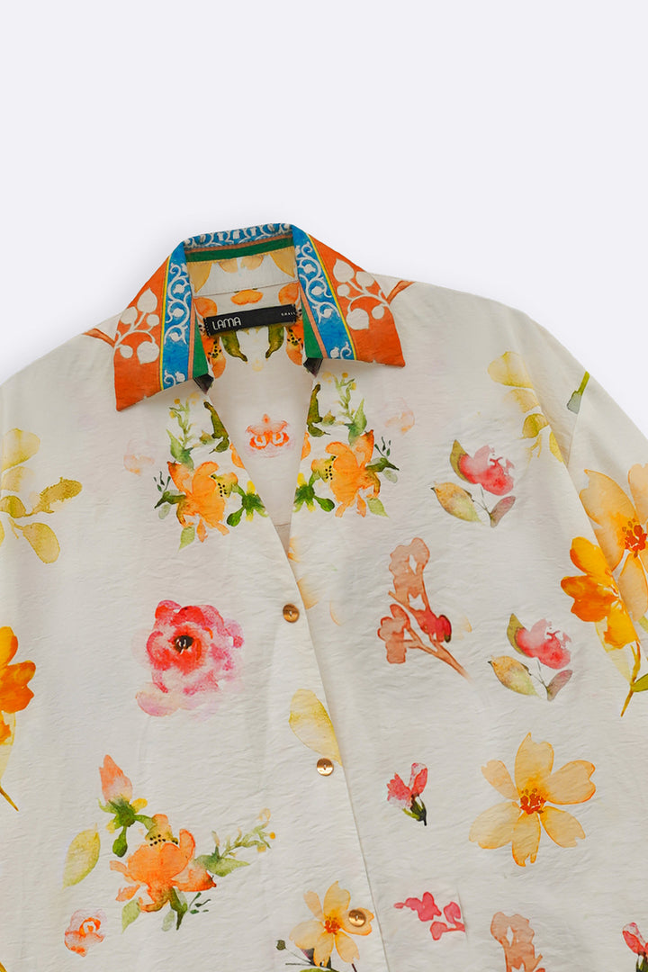 OFF WHITE LILIES AT DAWN SHIRT