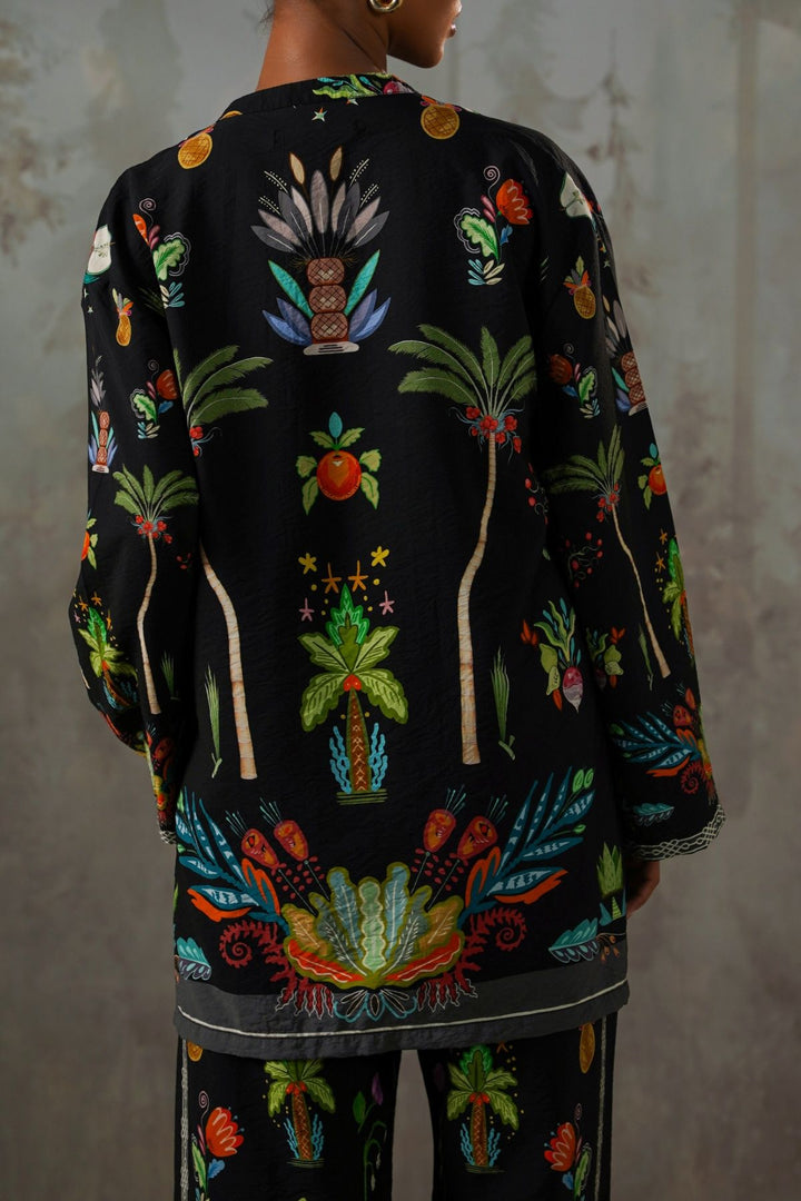 BLACK GREEN APPLE SHIRT