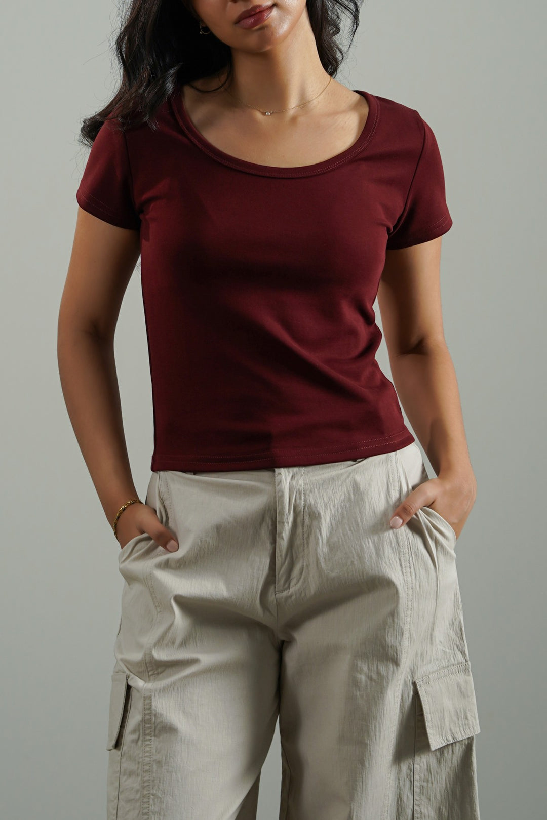 WINE CLASSIC SCOOP NECK TEE