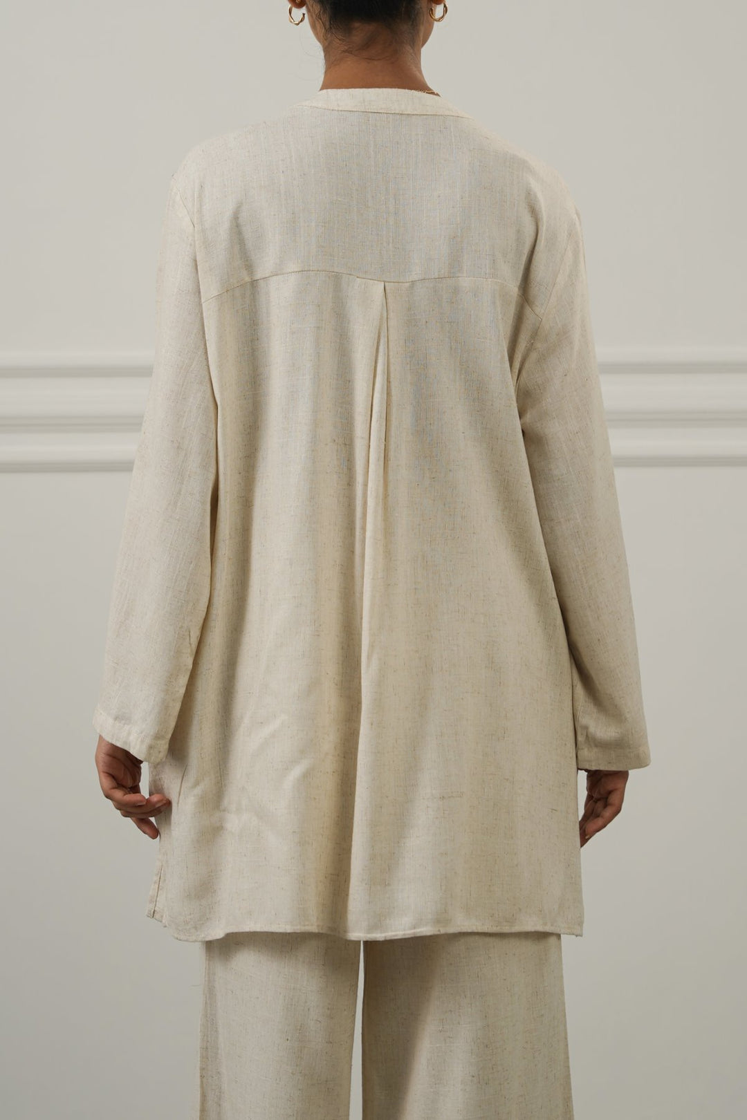 OAT MELANGE LINEN BLEND EASE SHIRT
