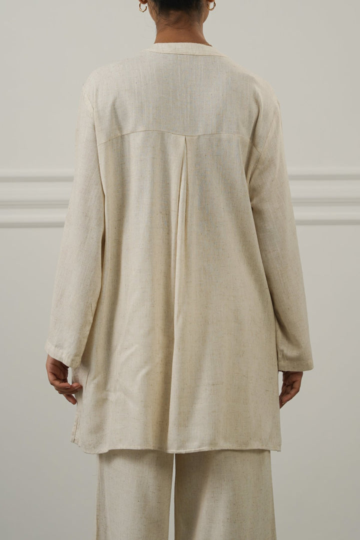 OAT MELANGE LINEN BLEND EASE SHIRT