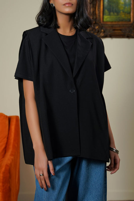 SLEEVELESS STATEMENT BLAZER