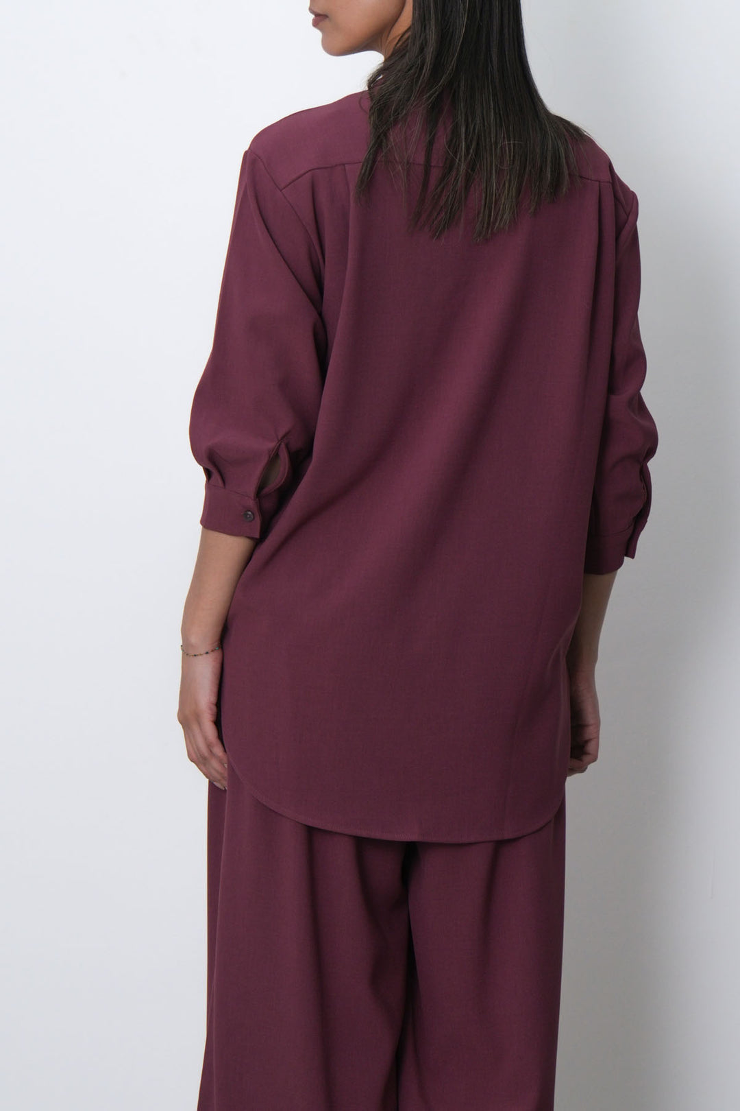 PINK FLOW BAND COLLAR SHIRT