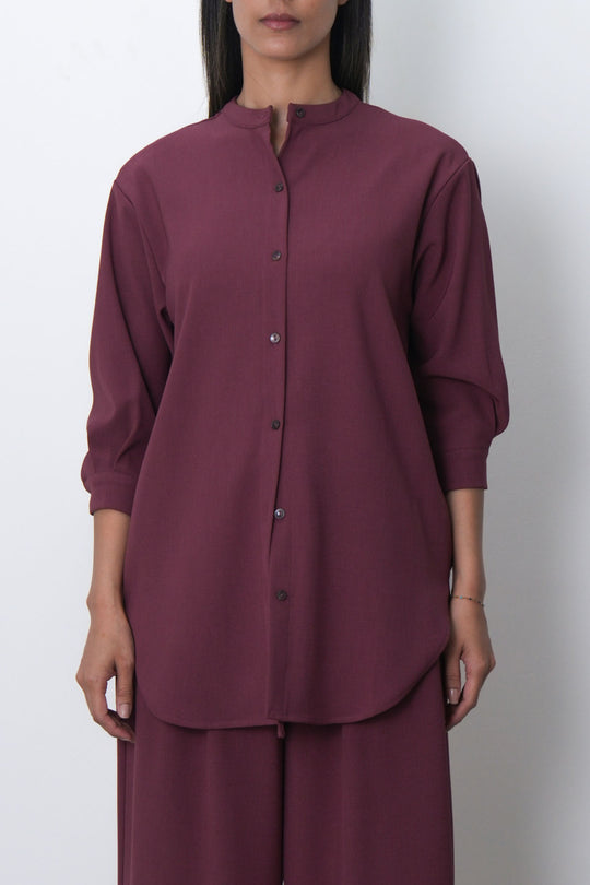 PINK FLOW BAND COLLAR SHIRT