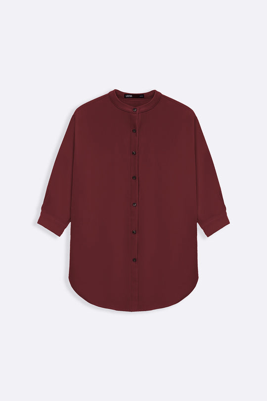 PINK FLOW BAND COLLAR SHIRT