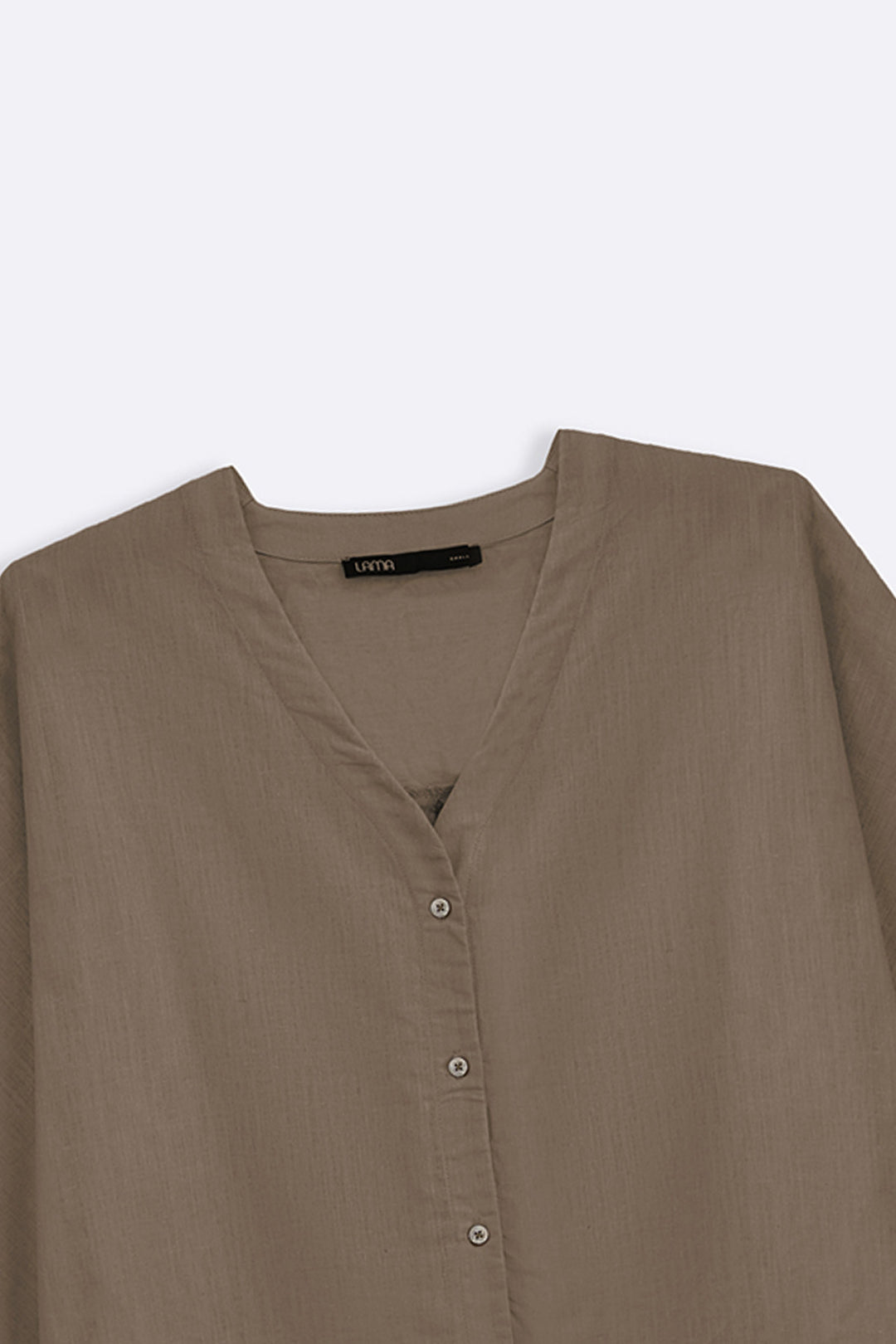 V NECK BUTTON BLOUSE