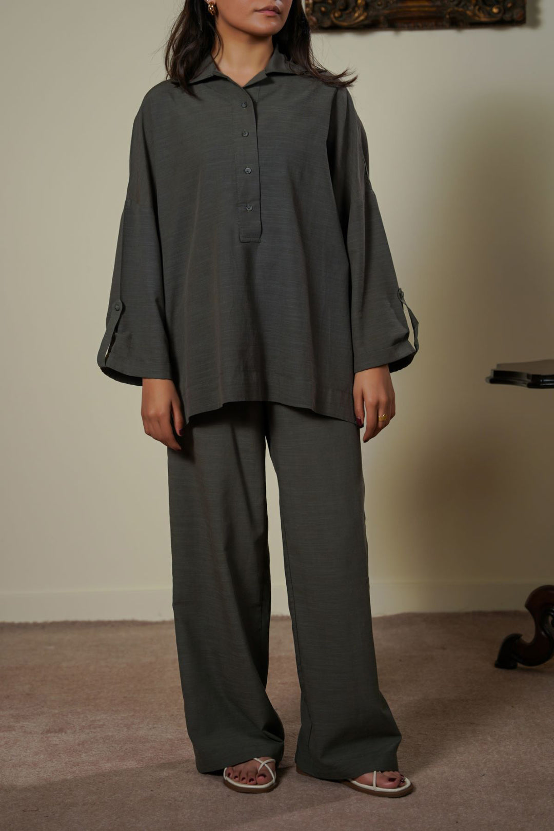 HALF-BUTTON SUMMER SHIRT