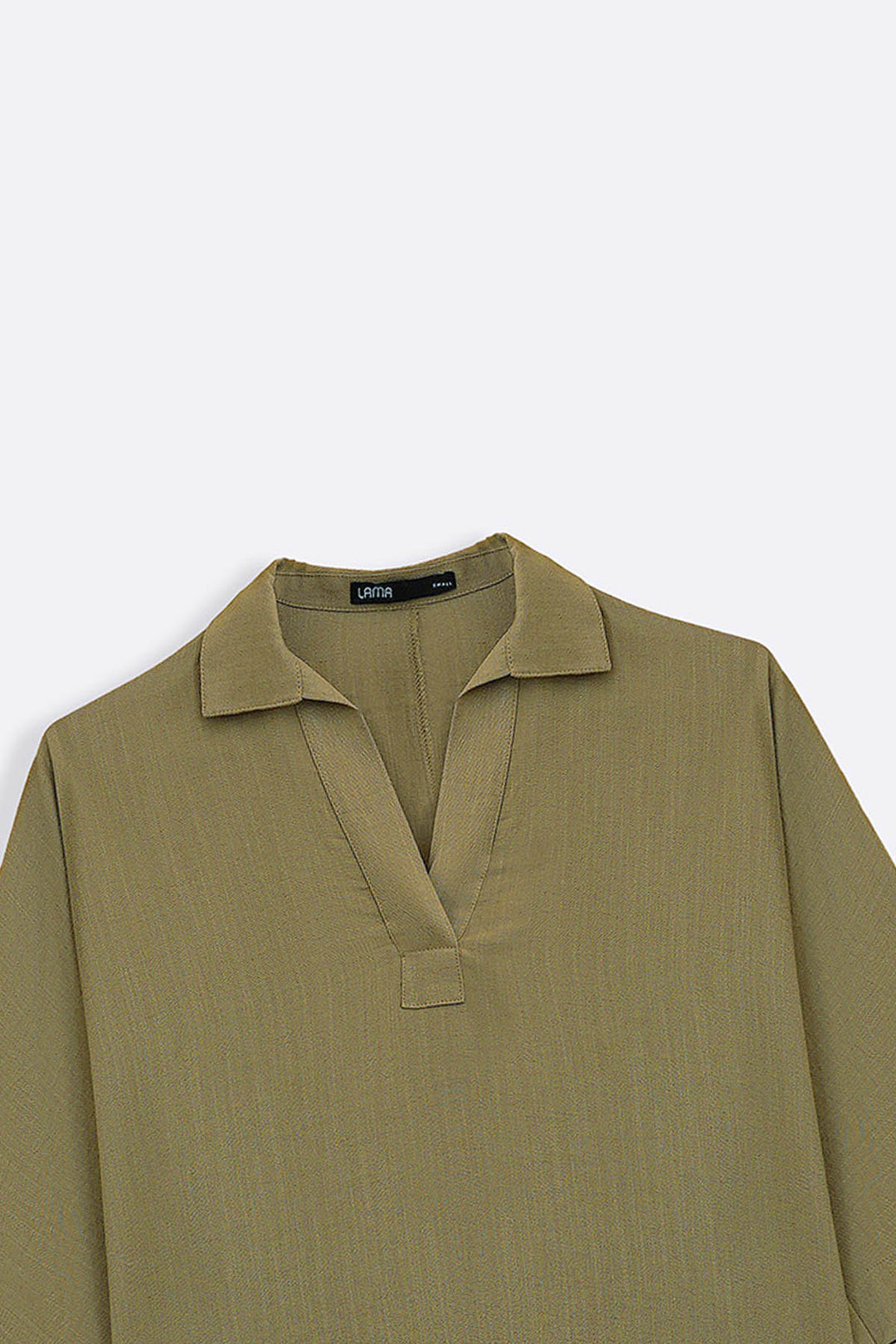 OLIVE PULLOVER SAFARI BLOUSE