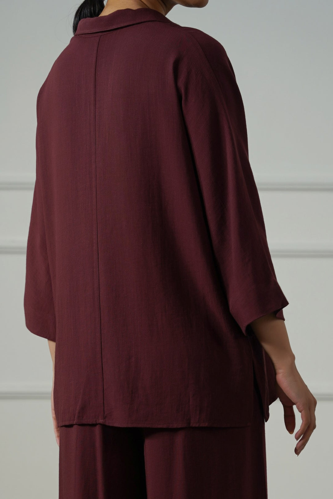 OX BLOOD PULLOVER SAFARI BLOUSE