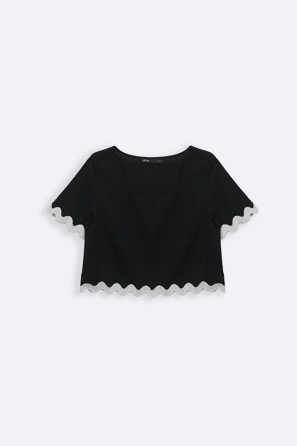 BLACK RIC RAC TOP
