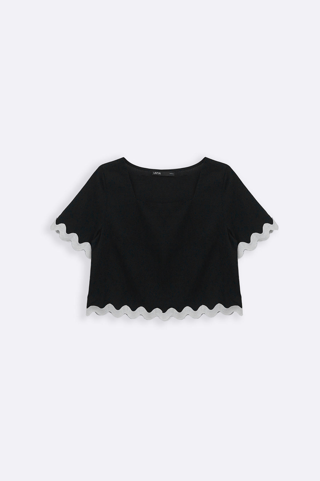 BLACK RIC RAC TOP