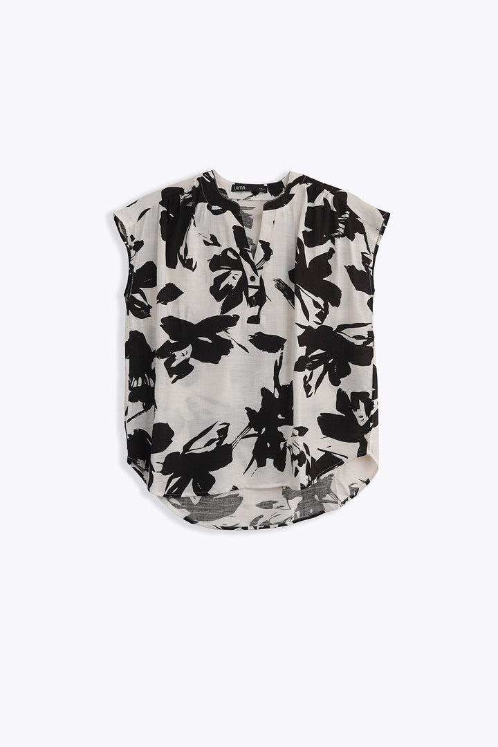 BLACK ABSTRACT RESORT SHIRT