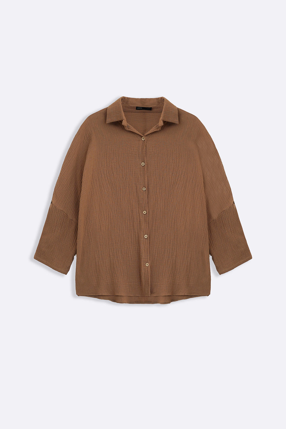 BROWN EVERYDAY MUSLIN SHIRT