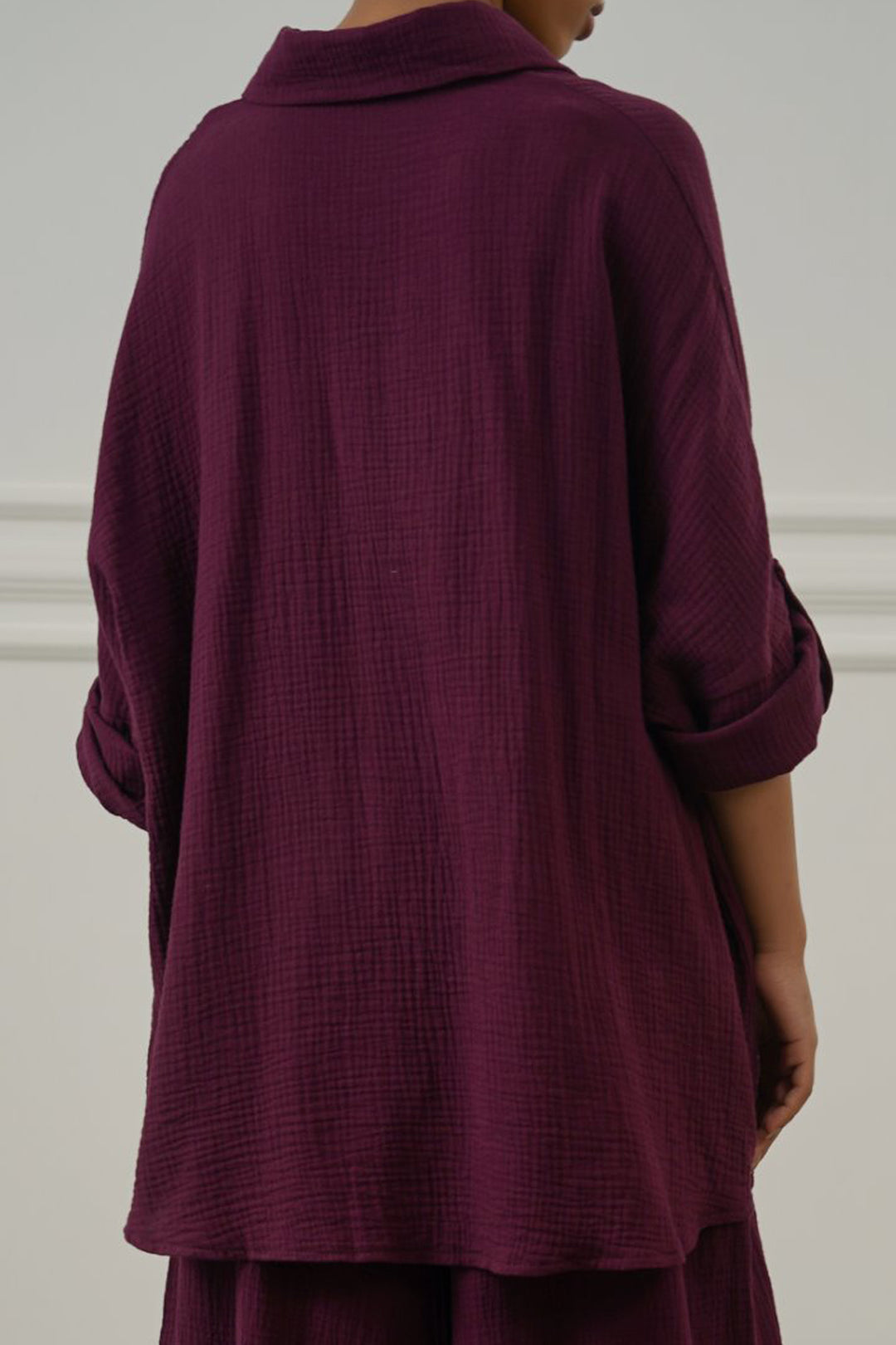 WINE EVERYDAY MUSLIN SHIRT