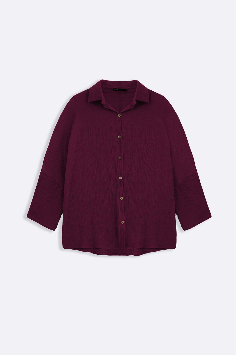 WINE EVERYDAY MUSLIN SHIRT