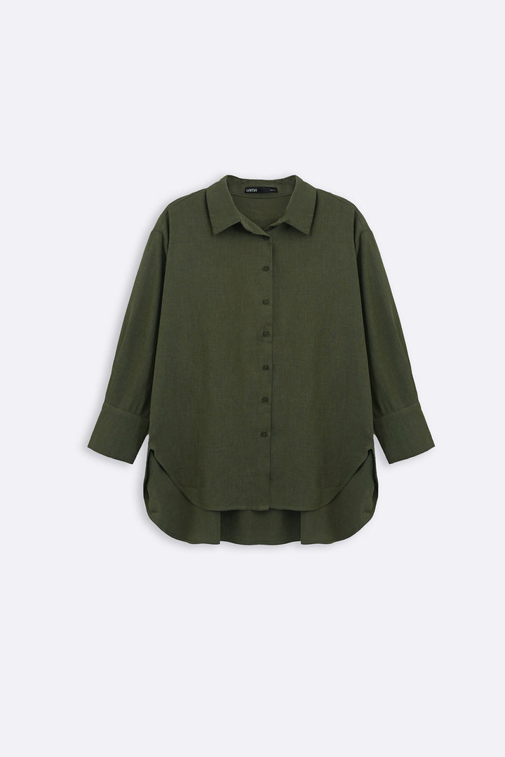 GREEN PLANT FIBER SHIRT