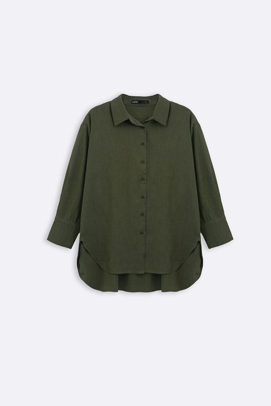 GREEN PLANT FIBER SHIRT