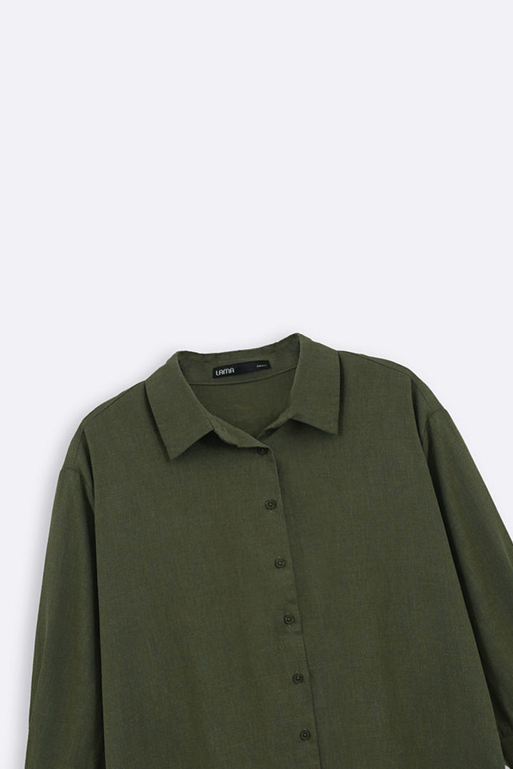 GREEN PLANT FIBER SHIRT
