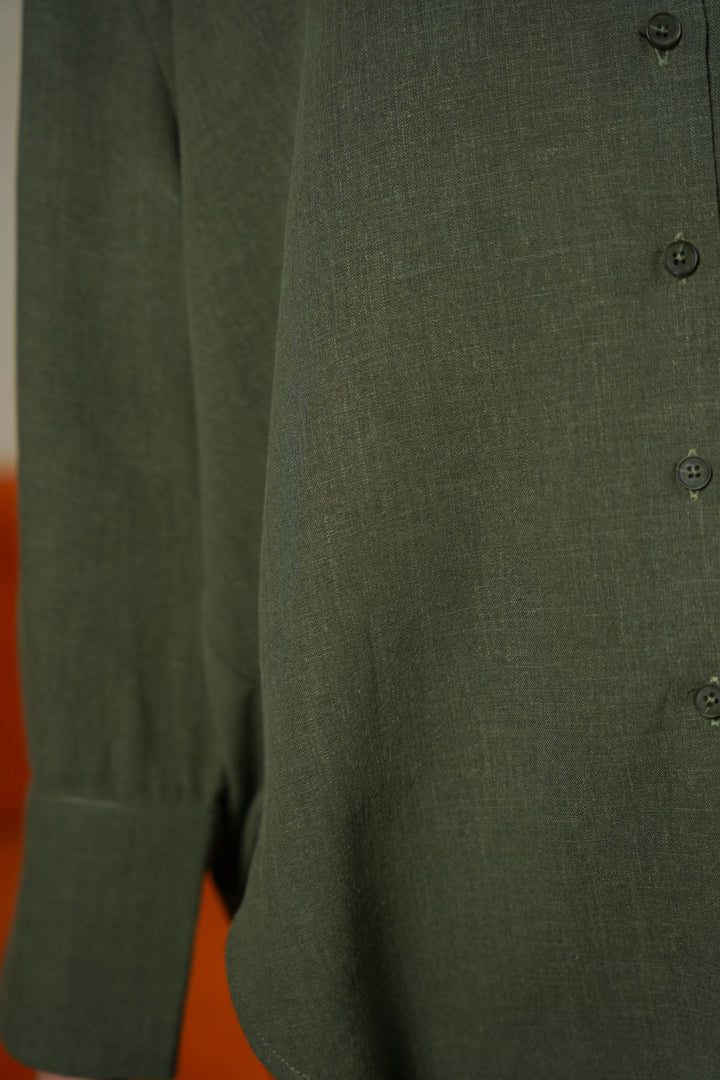 GREEN PLANT FIBER SHIRT