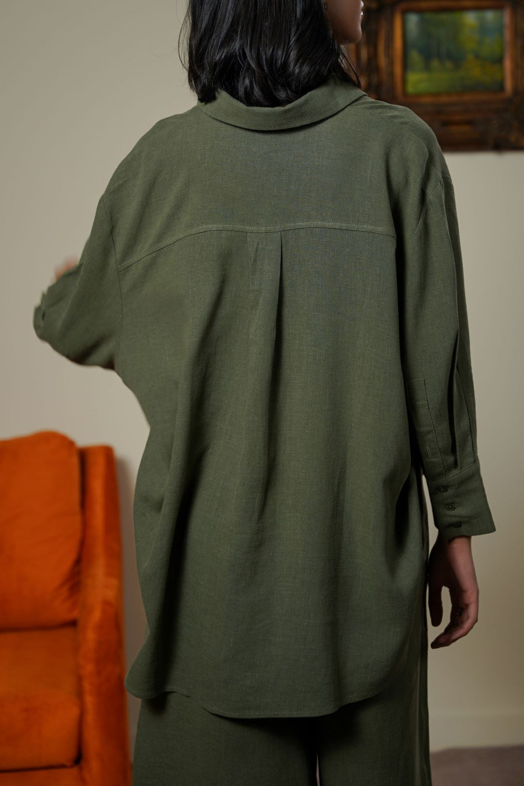 GREEN PLANT FIBER SHIRT