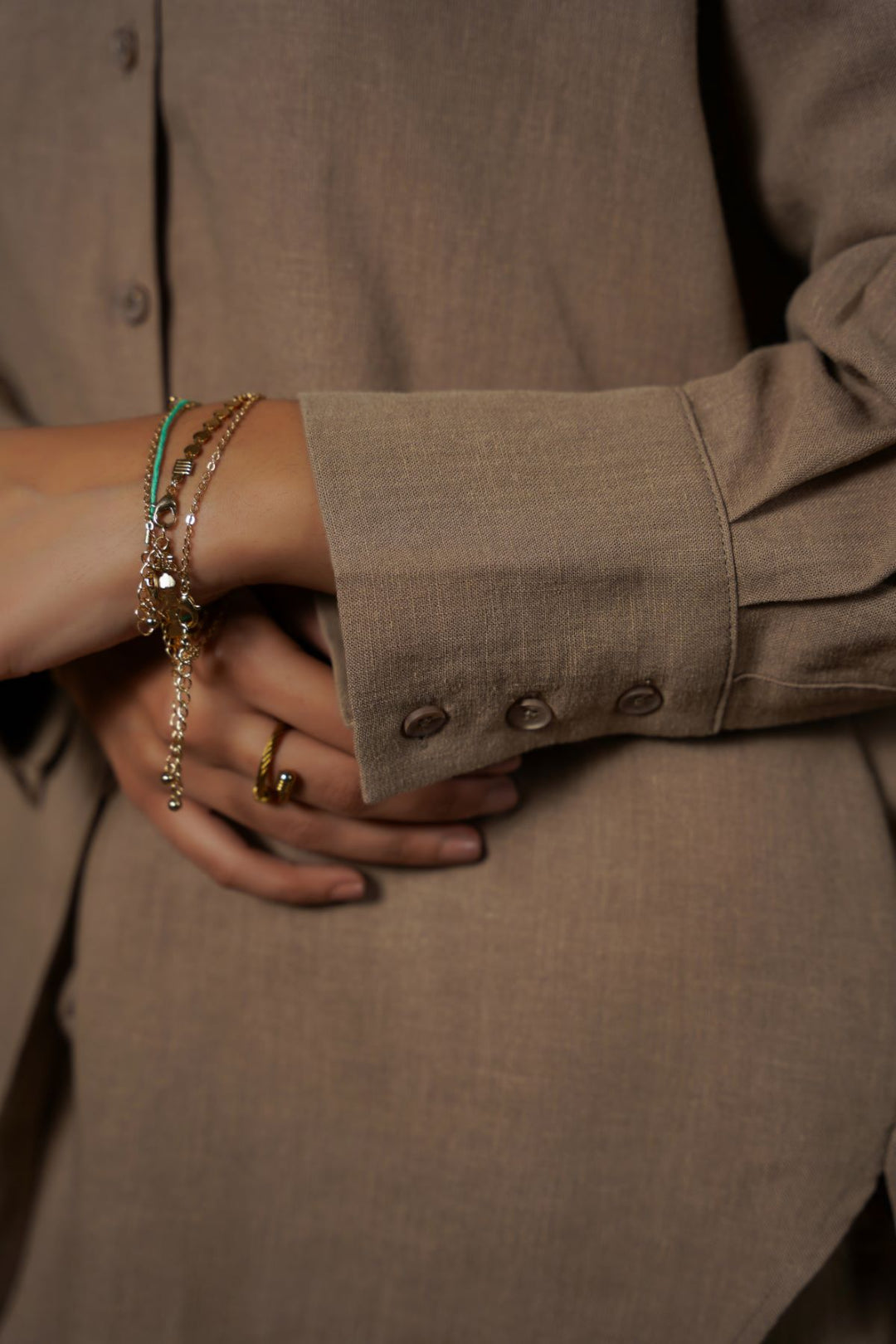TAUPE PLANT FIBER SHIRT